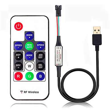 USB 5V Mini RF Controller WS2812B DC5V 14keys Wireless RF Led RGB ...