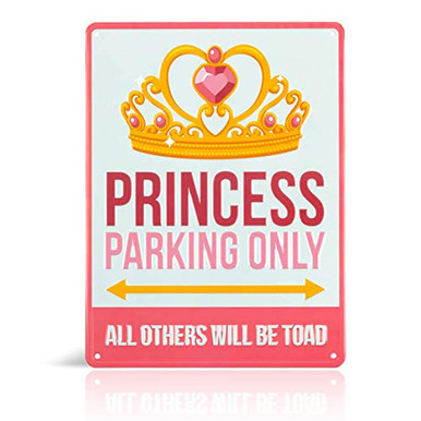 Princess Room Loading Sign Princess room decor - Decorative Aluminum Pink Princess Parking Only ...