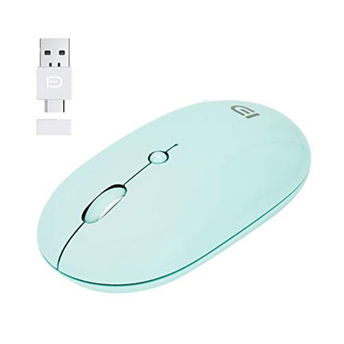 Type C Wireless Mouse Dual Mode 2-4G Rechargeable Slim Computer Mouse ...