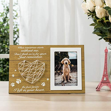 Pet Memorial Gifts Pet Loss Memorial Frame Leave Paw Prints on Our ...