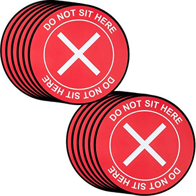 Not Sit Sticker Do Not Sit Here Sticker 4 Inch Social Distance Self Adhesive Vinyl ...