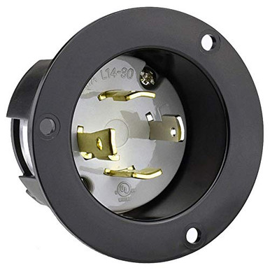 Cllena NEMA L14-30 Flanged Generators Power Inlet-Outlet Receptacle 30 ...