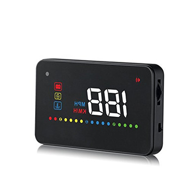 Qiilu A200 3.5 Inch HUD Head Up Display,LED Speedometer KM/h MPH, Color ...