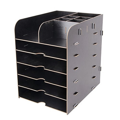 A4 Folder File Racks A4 A5 File Folder Racks Storage Paper Organizer Tray Wood Mail Sorter ...