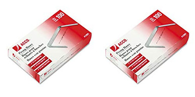 ACCO Brands 2 Inch Capacity Prong Fastener Bases 2-3-4 Inch Centers 100 ...