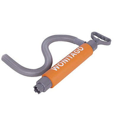 KUDO! Bilge Pump For Kayak Canoe And Boat - 17 Inch Manual Portable Kayak Hand Water Pumps With Reversible Hose Orange