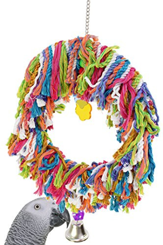 Parrot Aviary With Extra Large Cage Rope Toys And Swings photo