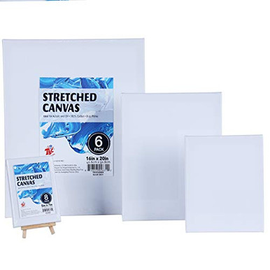 TBC The Best Crafts White Stretched Canvas 11 X 14 Inch Cotton Canvas ...
