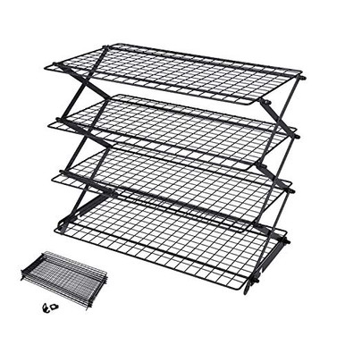 Geesta 4-Tier Collapsible Cooling Rack with Adjustable 3 Setting Design ...