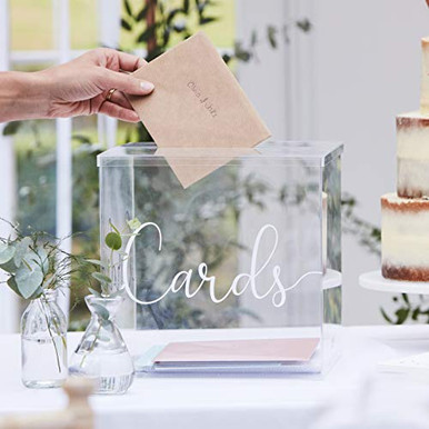 Ginger Ray Botanical Wedding Acrylic Card Box Table Display ...