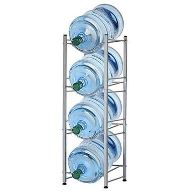 Water Cooler Jug Rack 4-Tier 5 Gallon Jug Holder Water Bottle Storage ...