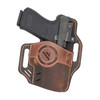 Luna (OWB) Holster - Distressed Brown Base w/ Vintage Tan Patch - Size 3 (Sub Compact)