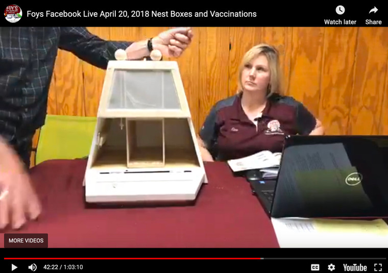 Facebook Live - Nest Boxes and Vaccinations (April 20, 2018)