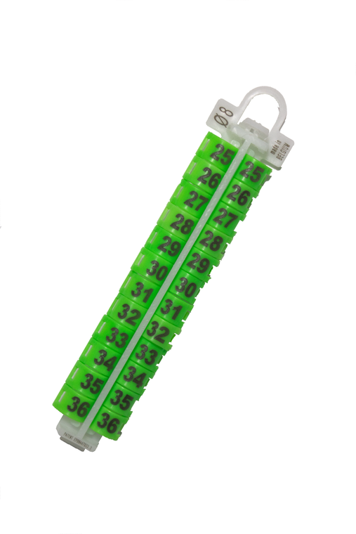 #2757 EZ LOCKRINGS SIZE 8 25-36  GREEN
