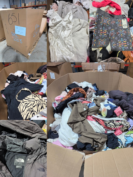 651pc Huge Mix NORTH FACE Nike POLO Good American COMMANDO Adidas #PAL-283