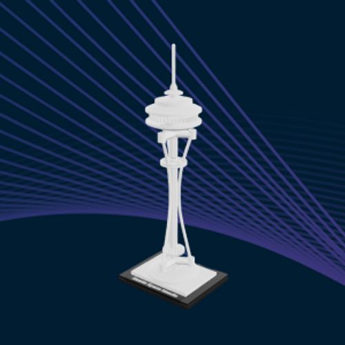 Tower LEGO Architecture Seattle Space Needle 21003 TV Tower - 3D object