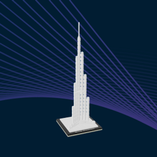 Toy Decor LEGO Architecture Burj Khalifa Decor Detail - 3D object