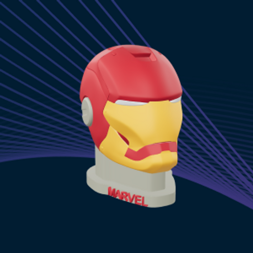 Toy Ironman Plastic Head - 3D object