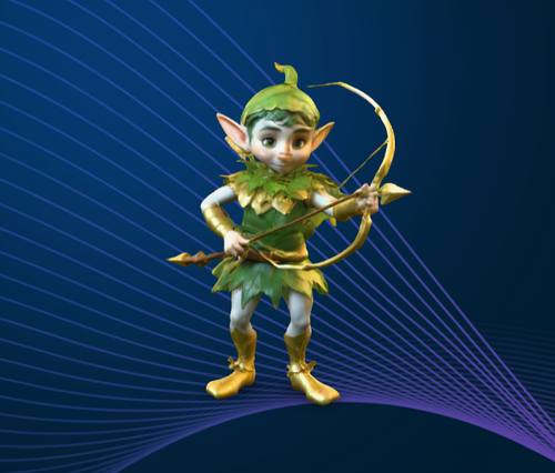 A whimsical elf warrior