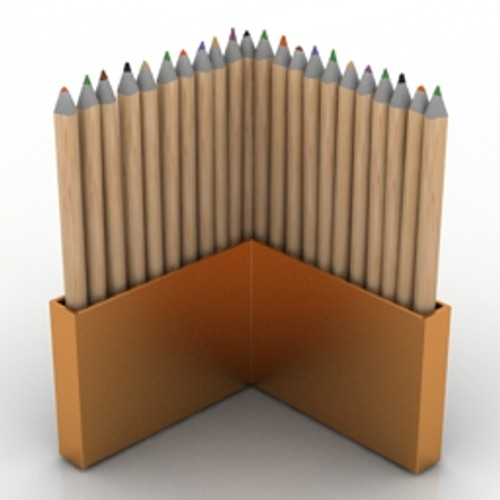 Pencils 3D Model