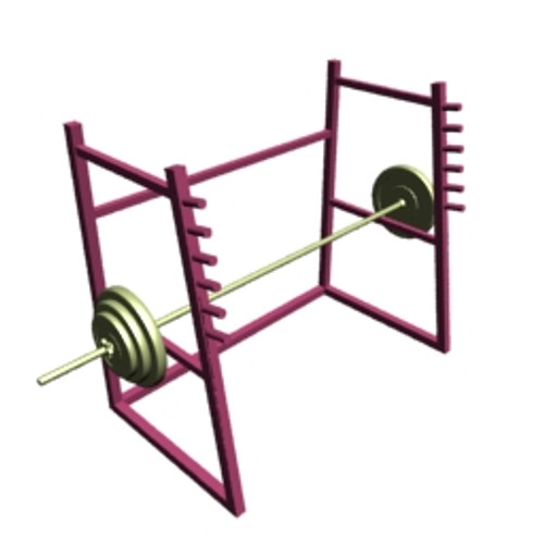 Barbellstand 3D Model