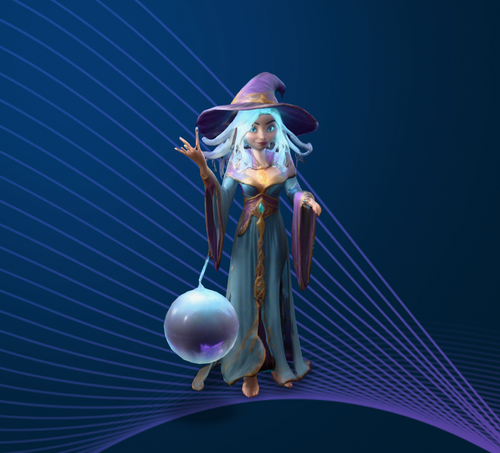 A wise cartoon sorceress