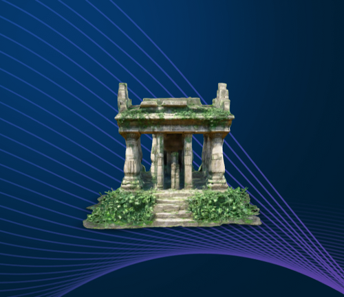 Ancient temple ruins A stone temple