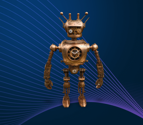 Steampunk Clockwork Robot