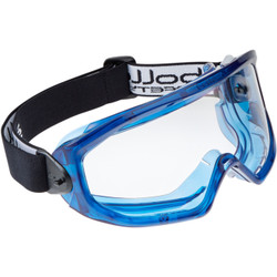 Blast Goggles PVC Blue Frame Clear Lens
