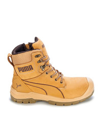 Puma Conquest Waterproof Zip Sided Safety Boots Wheat