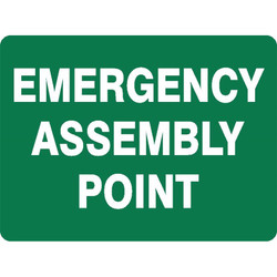 Emergency Assembly Point Metal Sign 600x450mm