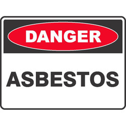 Danger Asbestos Poly Sign 600x450mm