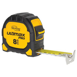 Sterling Ultimax Pro Tape Measure 8m Metric - Magnetic End
