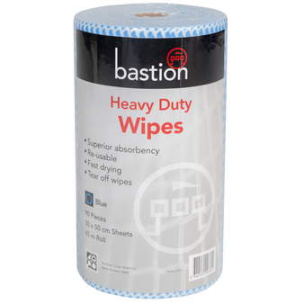Heavy Duty Wipes Blue 30cm x 50cm Roll 45m