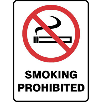 Smoking Prohibited Poly Sign 300x225mm
