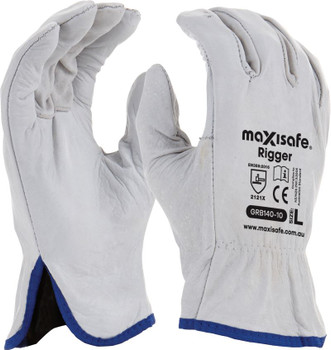 Maxisafe Natural Full Grain Rigger Gloves (Pair)