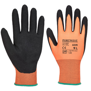Portwest Dermi-Grip Nitrile Sandy Glove Orange/Black