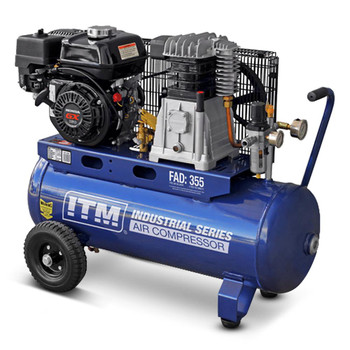 ITM Air Compressor Belt Drive Petrol 5.5HP Honda 60L FAD 355L/Min