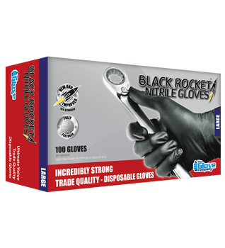 Black Rocket® Nitrile Disposable Gloves Bx/100