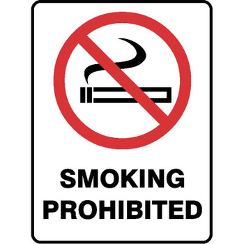 Smoking Prohibited Poly Sign 300x225mm