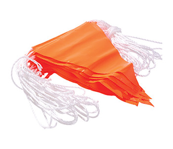 Maxisafe Orange PVC Bunting Flag Line 30M