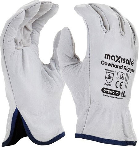 Maxisafe Natural Full Grain Rigger Gloves (Pair)