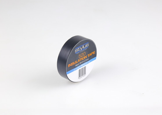 Stylus 520 Electrical Tape Black 18mm x 20m (Single)