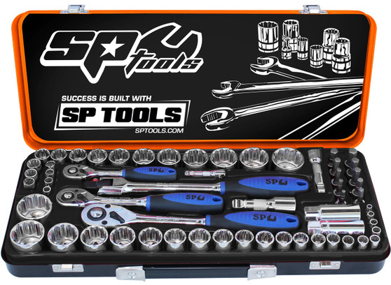 SP Tools 1/4" Dr, 3/8" Dr & 1/2" Dr Socket Set 59PC - SP20280
