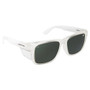 Frontside Polarised Safety Glasses Smoke Lens w/Clear Frame