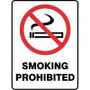 Smoking Prohibited Poly Sign 300x225mm