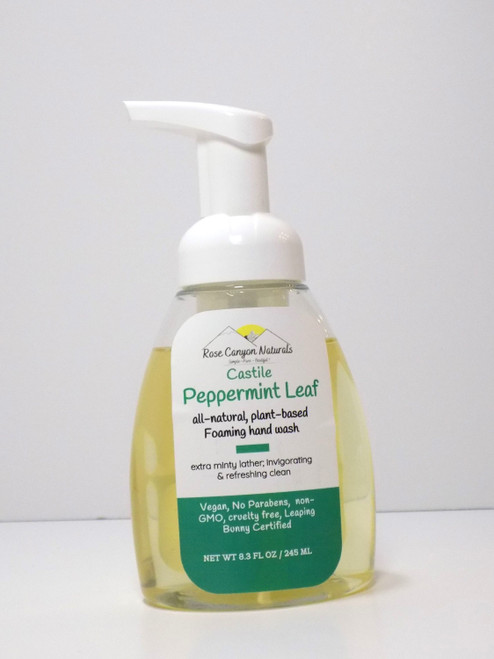 8.3 oz Pure Castile Foaming Hand Wash Pump - Peppermint