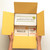A Spoonful of Comfort shipping box opened to display a yellow printed interior and the soup, cookie and roll boxes nested inside. A Spoonful of Comfort shipping box opened to display a yellow printed interior and the soup, cookie and roll boxes nested inside.