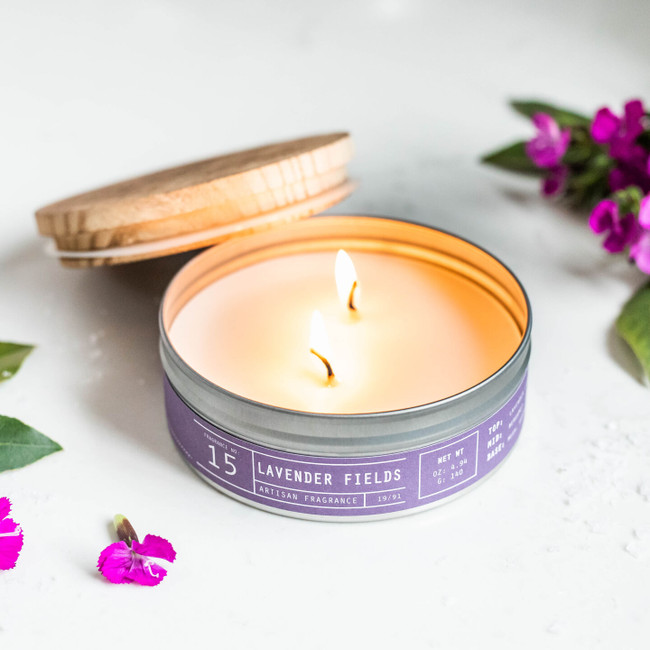 Lavender fields candle lit product image