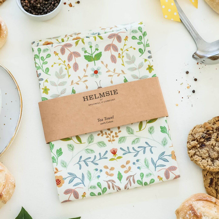 Helmsie Busy Bee designer tea towel